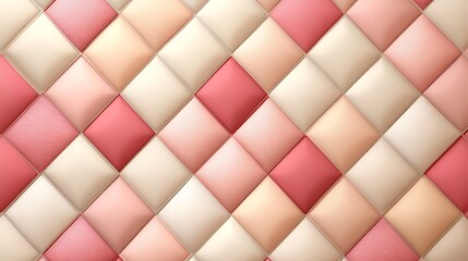 Diamond Pattern Texture: Elegant and sophisticated, this image showcases a seamless repeating pattern of diamond-shaped elements in soft blush pink and cream tones.