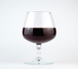 red wine elegantly displayed in a clear glass