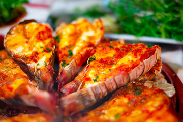 ロブスターの尾のグリル