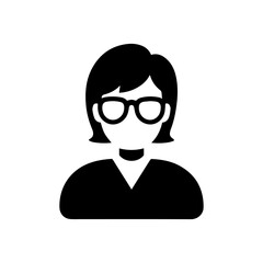 Woman with Glasses icon