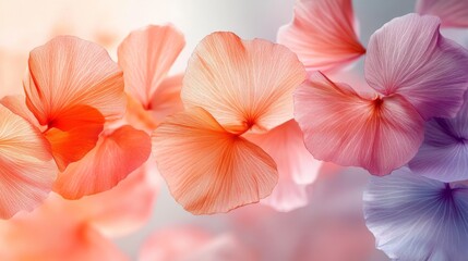 Obraz premium Delicate Peach And Lavender Flower Petals
