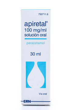 Apiretal syrup box isolated on white background