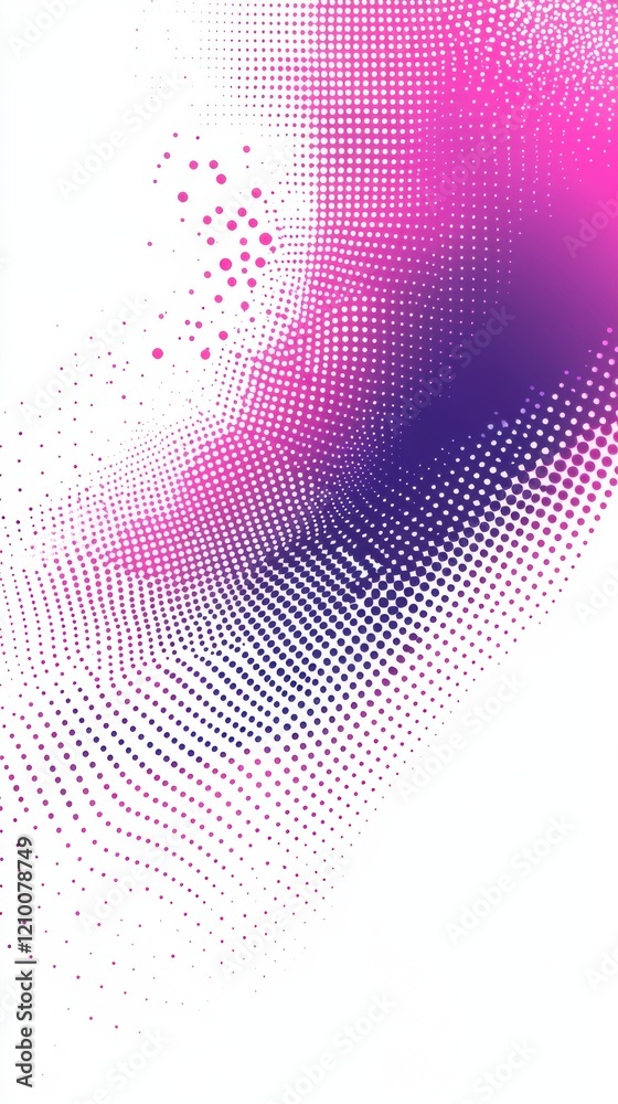 Aufkleber Vibrant pink halftone gradient with a smooth transition into deep purple tones