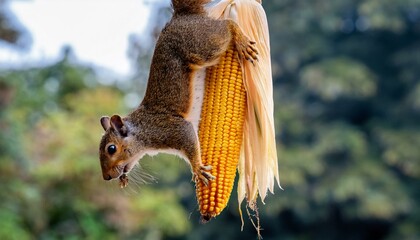 Generated ima"Ground Squirrel Hanging on Corn Cob"

ge