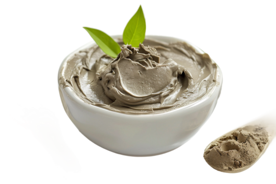 Revitalizing Multani Mitti Clay Mask: Deep Cleansing for All Skin Types Isolated on Transparent Background