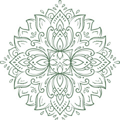 Beautiful flower art and mandala vector design
