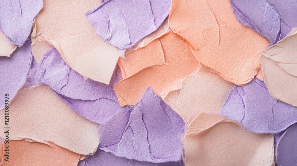 Poster Soft pencil strokes create a textured background with jagged peach and lavender patches offering a sense of openness and artistic expression