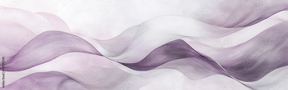 Poster Elegant backdrop of repeating wave patterns in muted gray and lavender tones enhances visual texture and harmony