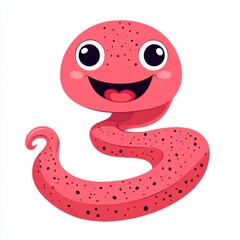 Fototapeta premium a cartoon eel with a friendly face