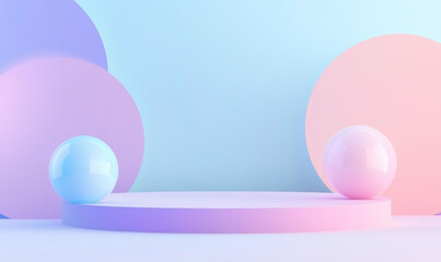 abstract minimal geometric Realistic lavender spheres background