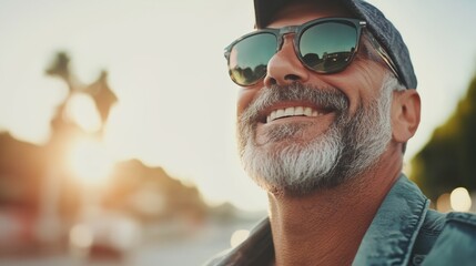 a man with a hat and sunglasses