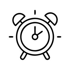 alarm clock with light beam icon, alarm clock with light beam line art - simple line art of alarm clock with light beam, perfect for alarm clock with light beam logos and icons