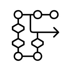 algorithm icon, algorithm line art - simple line art of algorithm, perfect for algorithm logos and icons