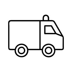 ambulance icon, ambulance line art - simple line art of ambulance, perfect for ambulance logos and icons