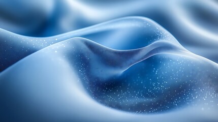 Obraz premium Abstract Blue Liquid: Serene abstract image of flowing, glistening blue liquid creating soft, undulating forms. The image evokes a sense of calm and tranquility.