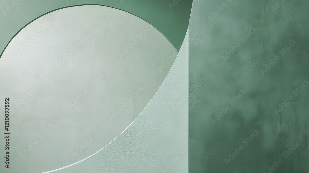 Poster Muted mint gradient design with subtle texture creating a harmonious abstract composition