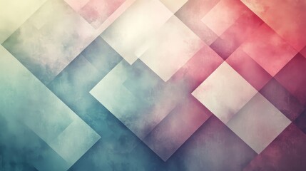 Abstract Geometric Design With Pastel Colors And Textures