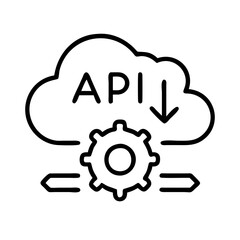 api gateway icon, api gateway line art - simple line art of api gateway, perfect for api gateway logos and icons