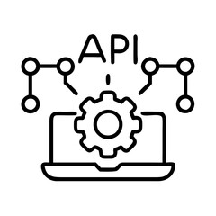 api icon, api line art - simple line art of api, perfect for api logos and icons