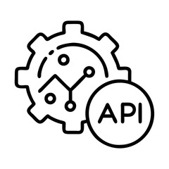 api rate limit icon, api rate limit line art - simple line art of api rate limit, perfect for api rate limit logos and icons