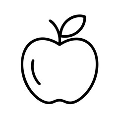 apple icon, apple line art - simple line art of apple, perfect for apple logos and icons