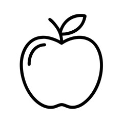 apple icon, apple line art - simple line art of apple, perfect for apple logos and icons