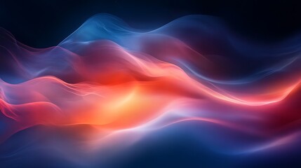 Obraz premium Abstract Energy Flow: A mesmerizing abstract illustration depicting the flow of vibrant energy in shades of blue, red, and yellow.