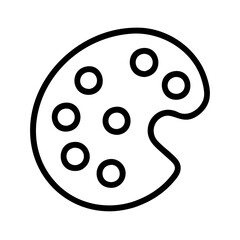 art palette icon, art palette line art - simple line art of art palette, perfect for art palette logos and icons