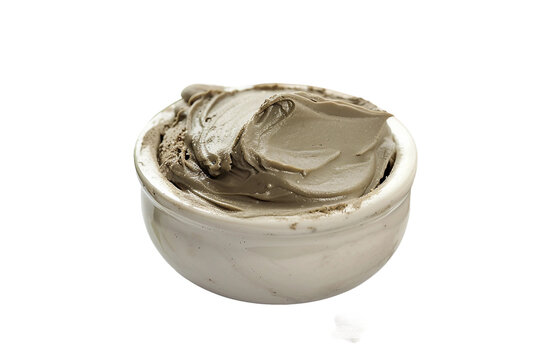 Natural Multani Mitti Clay Mask: A Soothing Skincare Treatment Isolated on Transparent Background