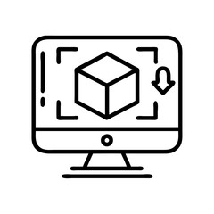 augmented design icon, augmented design line art - simple line art of augmented design, perfect for augmented design logos and icons