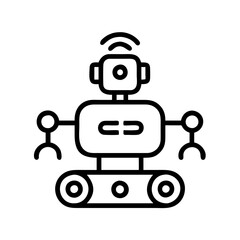 autonomous robots icon, autonomous robots line art - simple line art of autonomous robots, perfect for autonomous robots logos and icons