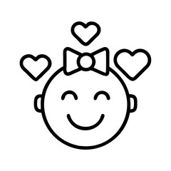 Obraz premium baby shower icon, baby shower line art - simple line art of baby shower, perfect for baby shower logos and icons