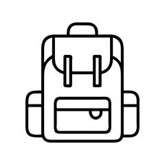 Fototapeta premium backpack icon, backpack line art - simple line art of backpack, perfect for backpack logos and icons