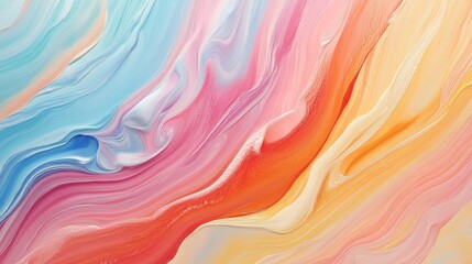 Obraz premium Abstract Pastel Swirls Paint Texture Artwork