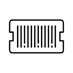 barcode icon, barcode line art - simple line art of barcode, perfect for barcode logos and icons