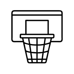 basketball hoop icon, basketball hoop line art - simple line art of basketball hoop, perfect for basketball hoop logos and icons