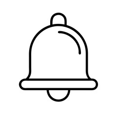 bell icon, bell line art - simple line art of bell, perfect for bell logos and icons