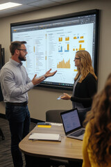 SEO keyword analysis displayed on a digital dashboard