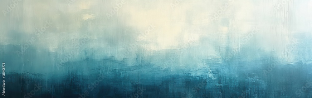 Aufkleber gradient artwork showcases soft pencil strokes blending subtle hues of blue and white with frayed ed