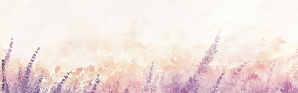 Poster Soft pencil strokes create a tranquil background with gentle colors and dreamy textures in a serene setting