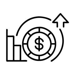 blue chip stocks icon, blue chip stocks line art - simple line art of blue chip stocks, perfect for blue chip stocks logos and icons