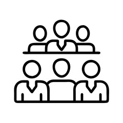 board of directors icon, board of directors line art - simple line art of board of directors, perfect for board of directors logos and icons