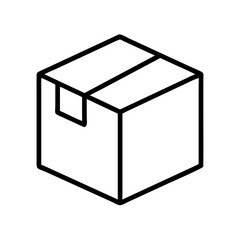 box icon, box line art - simple line art of box, perfect for box logos and icons