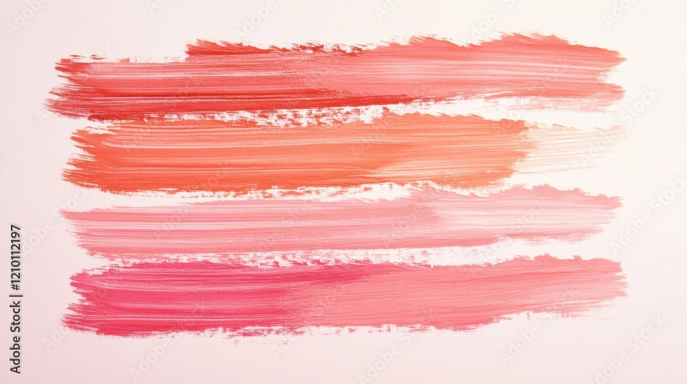 Poster Abstract pastel coral strokes create a smooth gradient that evokes a calming artistic vibe and warmth in design