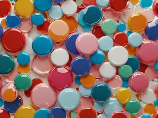 colourful mini circular  objects