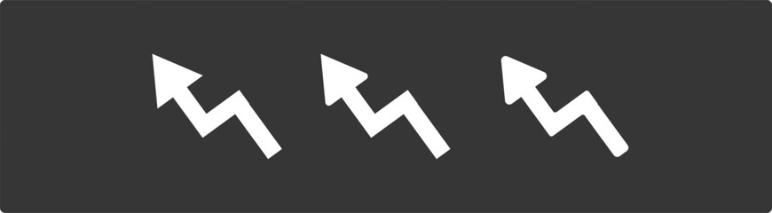 Flat arrow vector, diverse direction vector