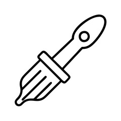 brush icon, brush line art - simple line art of brush, perfect for brush logos and icons