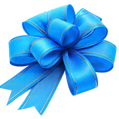 Blue bow decoration without background 