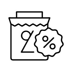 bulk discount icon, bulk discount line art - simple line art of bulk discount, perfect for bulk discount logos and icons