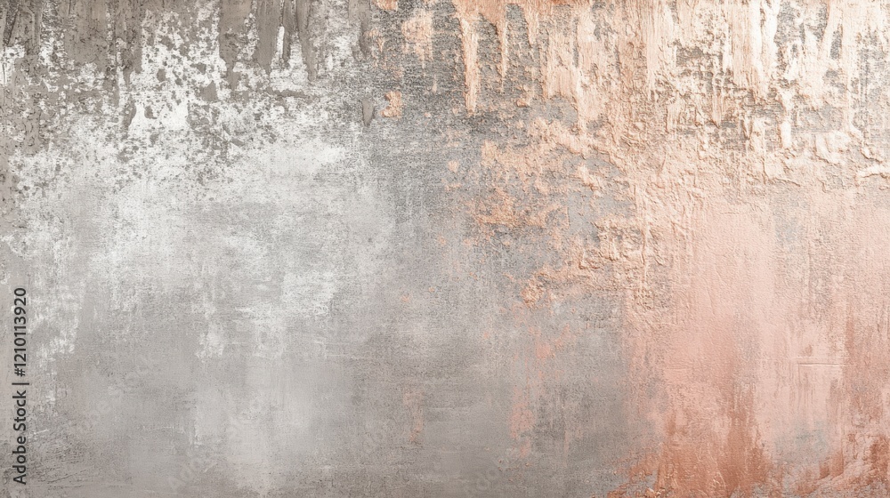 Poster Textured metal background with shades of gray and copper creating a visually appealing transition